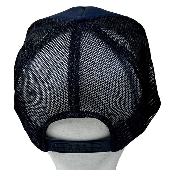 Dragon Slayer 911 Vintage Snapback Trucker Hat Blue Mesh 80s 90s Rope Cap NOS! - Picture 3 of 7